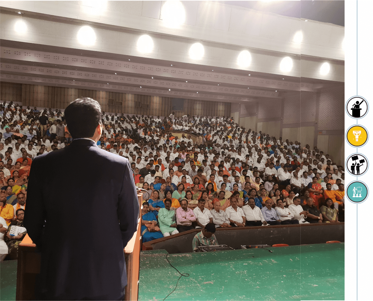 Party workers gathered at a CHANAKYA training programme